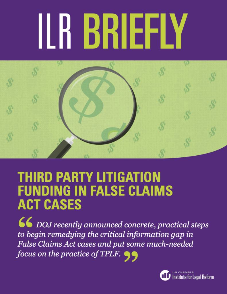 ILR Briefly: TPLF in False Claims Act Cases